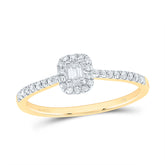 1/4CTW-DIA ANA M  FASHION PROMISE EMERALD RING
